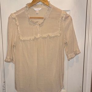LC Lauren Conrad Cream Blouse